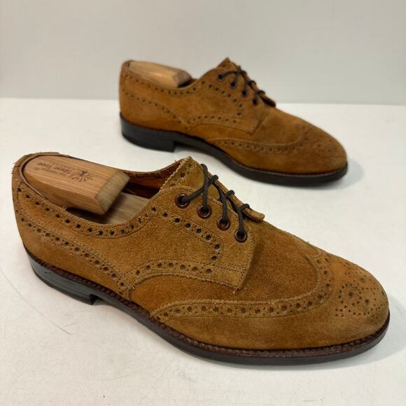 NEW HEELS Tricker\'s Bourton Snuff Suede Wingtip Bench Made England 8-6 US 9.5 E main image 13